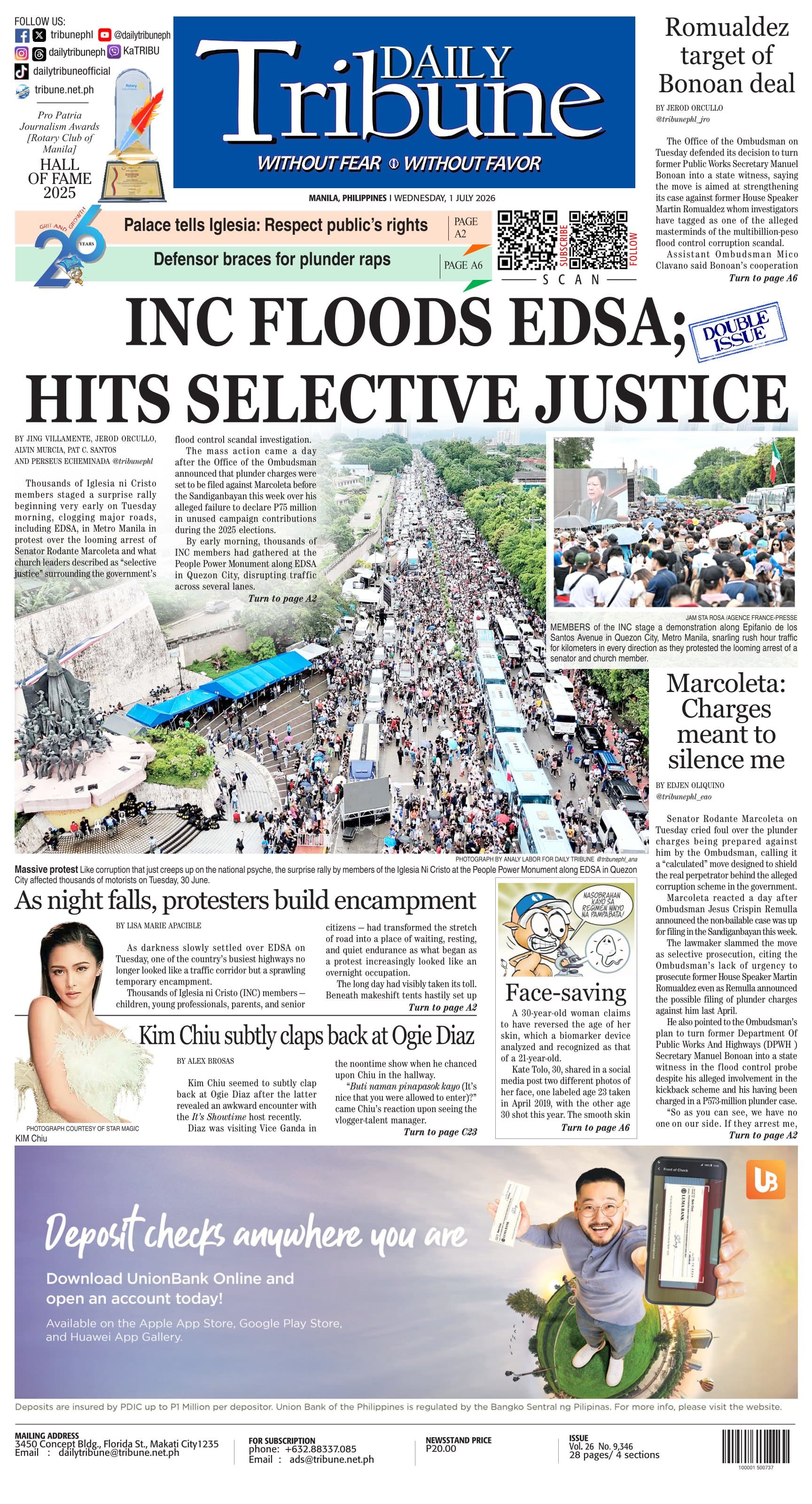 Daily Tribune — Jul 1, 2026