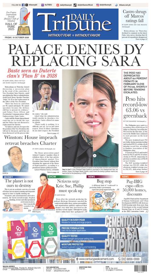 Daily Tribune — 16 October 2026